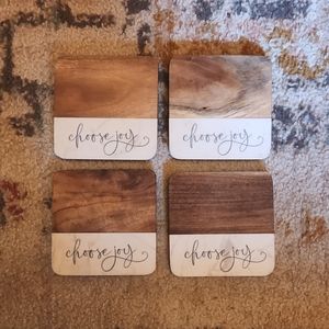 P. GRAHAM DUNN - Set of 4 Coaster- choose joy